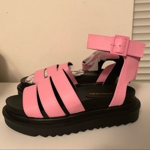 Lemonade Pink Platform Sandals
